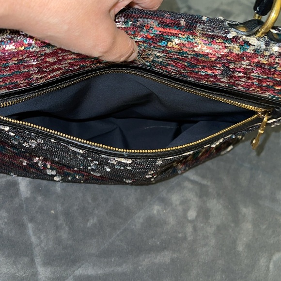 Preloved Miu Miu multicolor Paillette sequins turn lock top handle bag great con - Picture 13 of 14